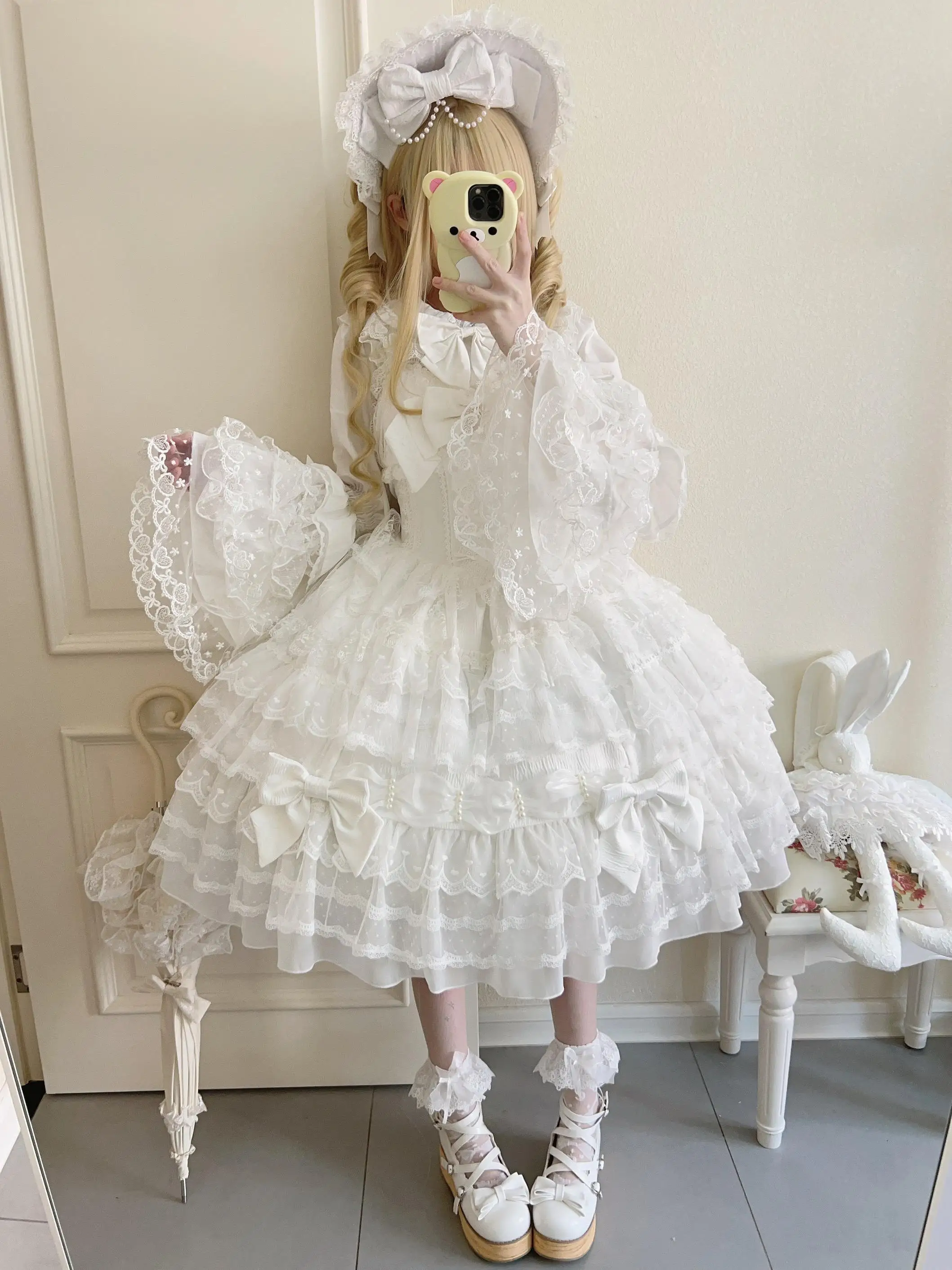 Lolita Suspender Dress Harajuku Original Design Lolita Dress Doll Sense Jsk Suspender Dress Winter Tea Party Birthday Girl Princess Clothes Sweet Girl
