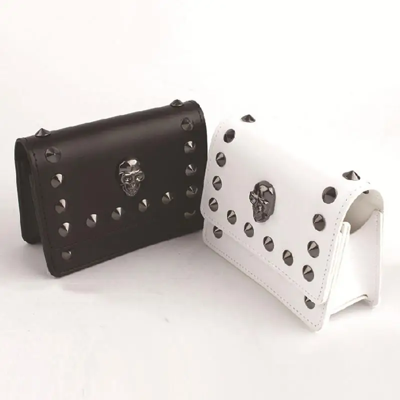 

Outdoor Golf Rangefinder Leather Case Storage Bag Fashion Skull Rivet Design Rangefinder Bag Golf Accessories