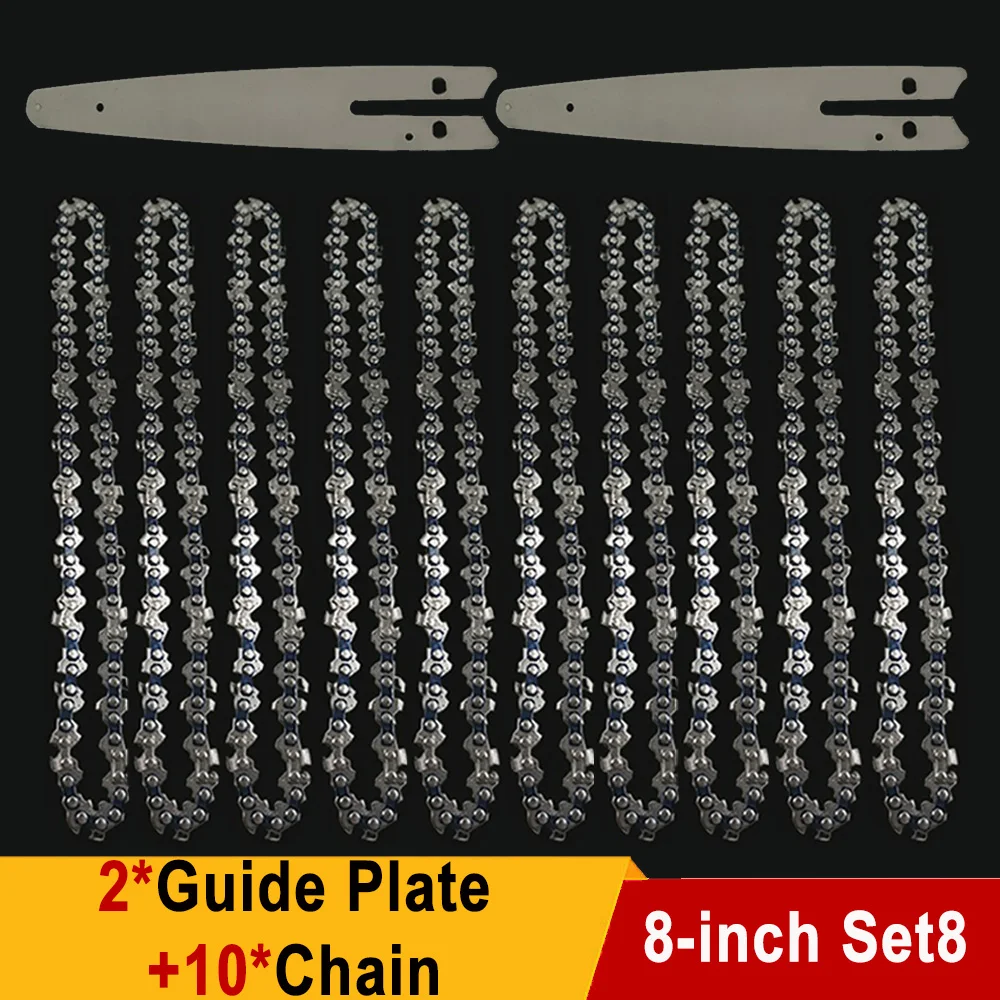 Portable 8-Inch Mini Chainsaw Chain with 45 Knots and 22 Blades for Precision Pruning and Logging