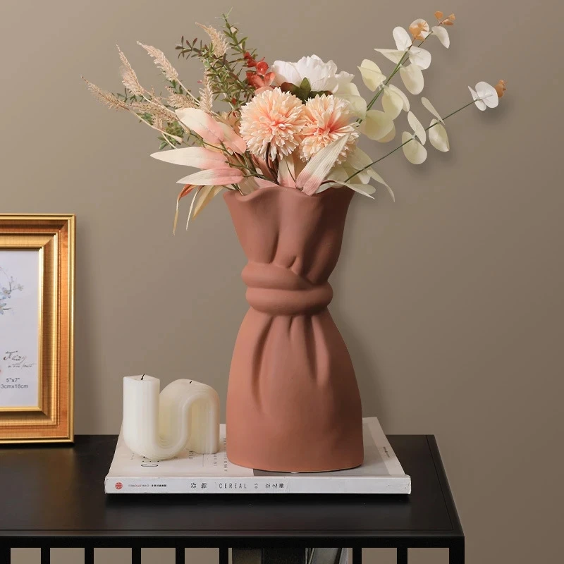 

Скандинавский букет Morandi ручной работы, керамическая ваза для дома, украшение для гостиной, свадебные настольные художественные декоративные вазы, Подарочные поделки