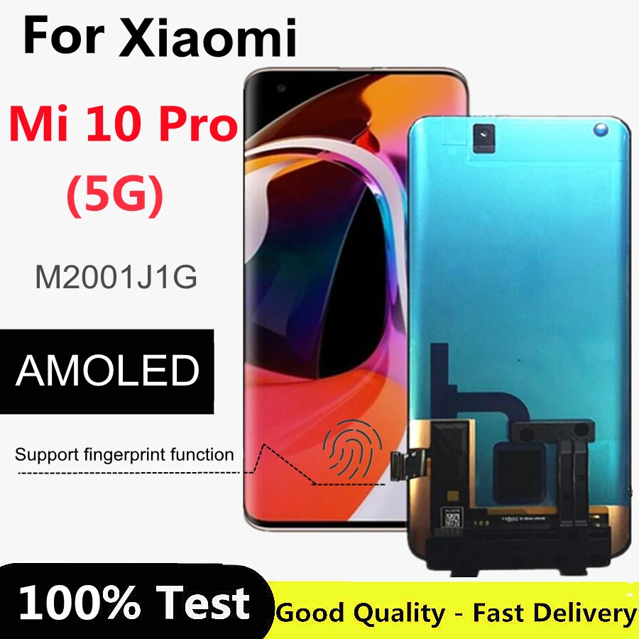 

6.67" For Xiaomi Mi 10 Pro 5G M2001J1G LCD Display Touch Screen Digitizer Assembly Replacement mi10 pro 5g lcd