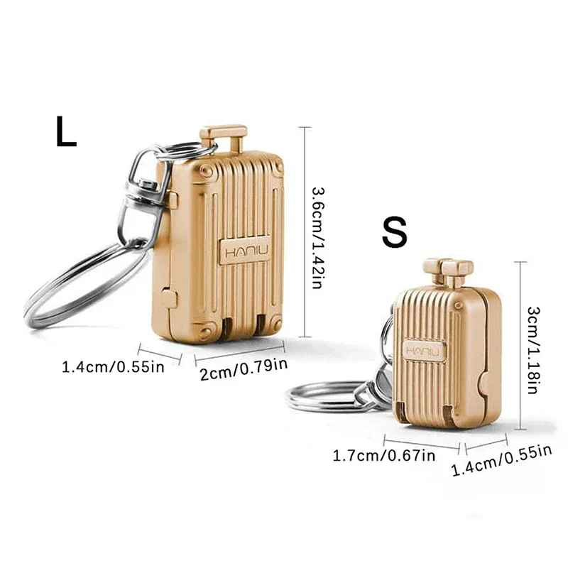 Nail Clipper Exquisite Luggage Keychain Foldable Stainless Steel Rotary Toenail Fingernail Manicure Trimmer