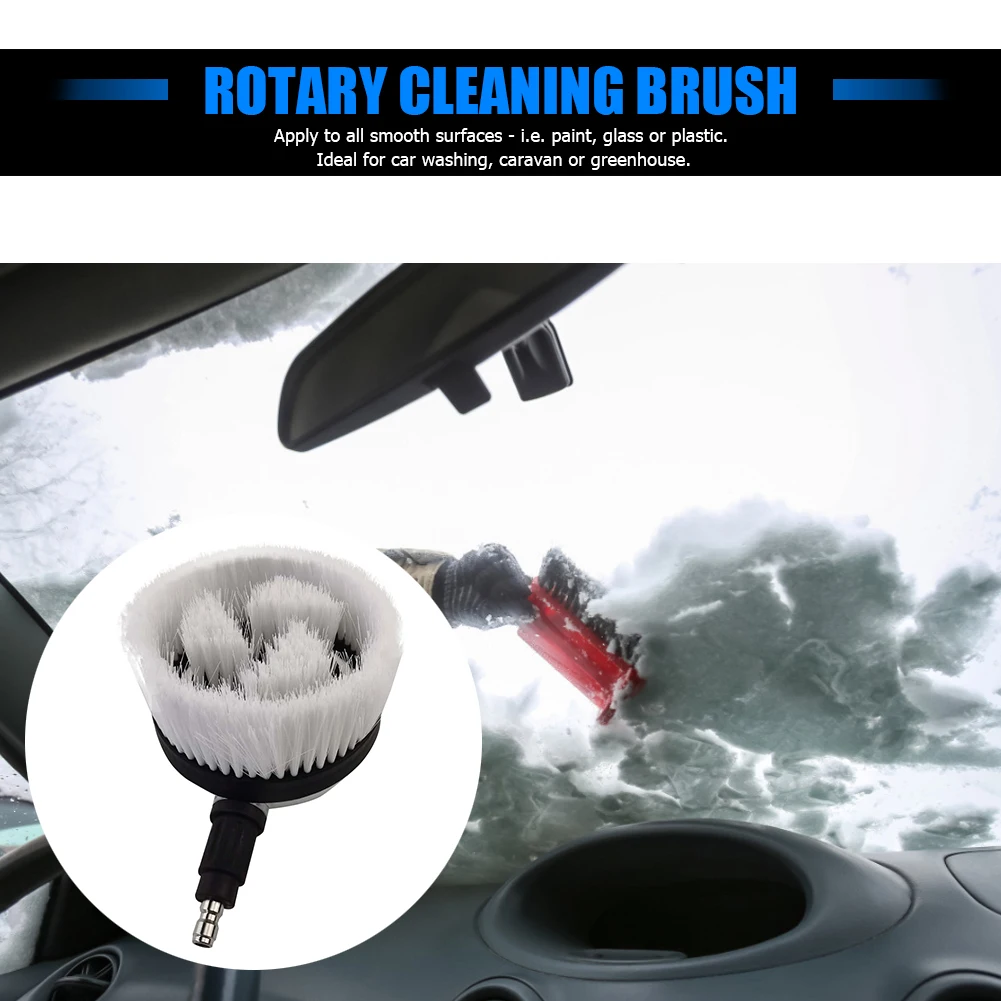 1pc High Pressure Water Gun Rotary Brush 1/4 Quick Connect Automatic Rotating Cleaning Tool Car Washer Replacement Brush 5