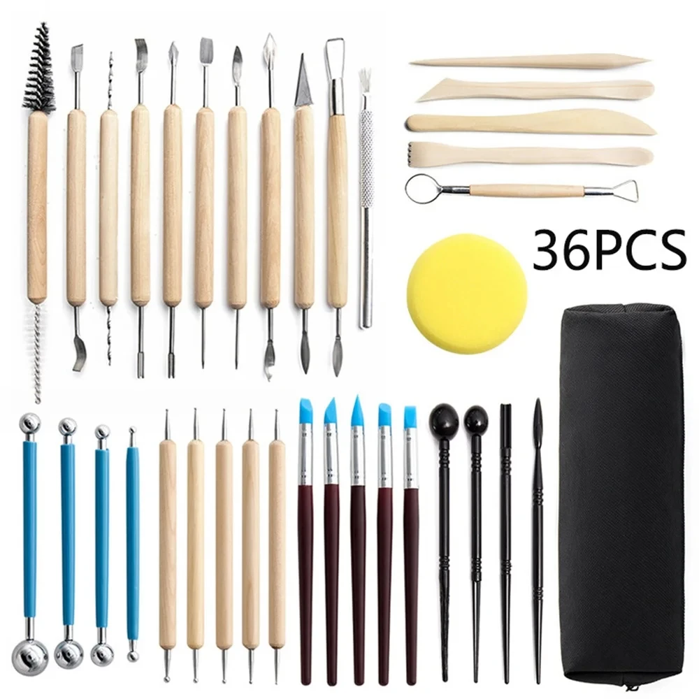 LAMPTOP 61Pcs Pottery Ceramic Tools & Polymer Clay Sculpting Tools Set for  Pottery Modeling Clay Tools and Carving, Air Dry Clay Tools : :  Arts & Crafts