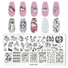 Cartoon Animal Nail Stamping Plates Cloud Star Cute Unicorn Pattern Nail Art Stamping Plate Printing Image nail polish Templates 2