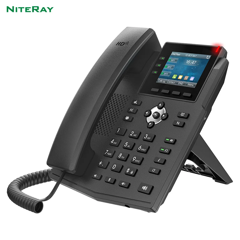 Fanvil Wireless SIP Phone Smart Business Office Network SIP Video Phone US Wireless WIFI Function 1080P Display Telephone Landline LCD Multimedia Wireless SIP Phone