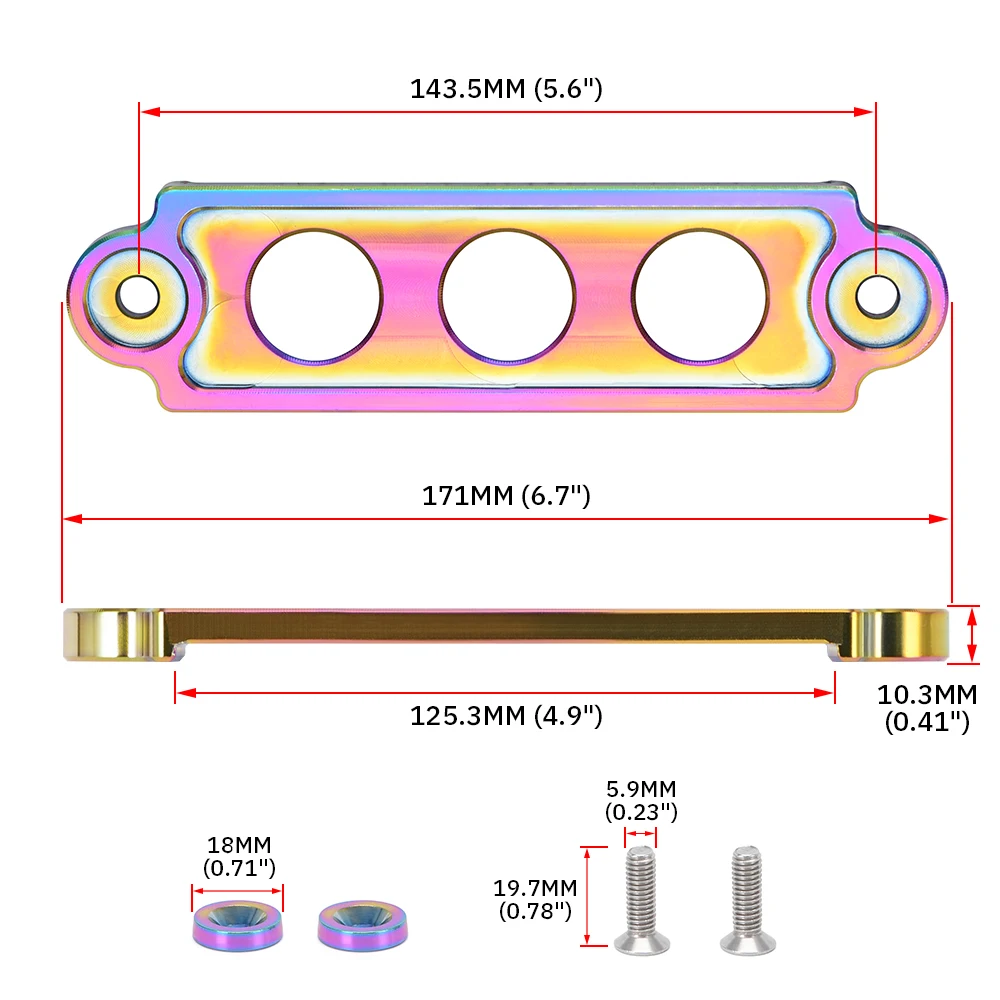 Car Racing Battery Tie Down Hold Bracket Lock Anodized for JDM Honda Civic/CRX 88-00 Car Accessory PQY-BTD71