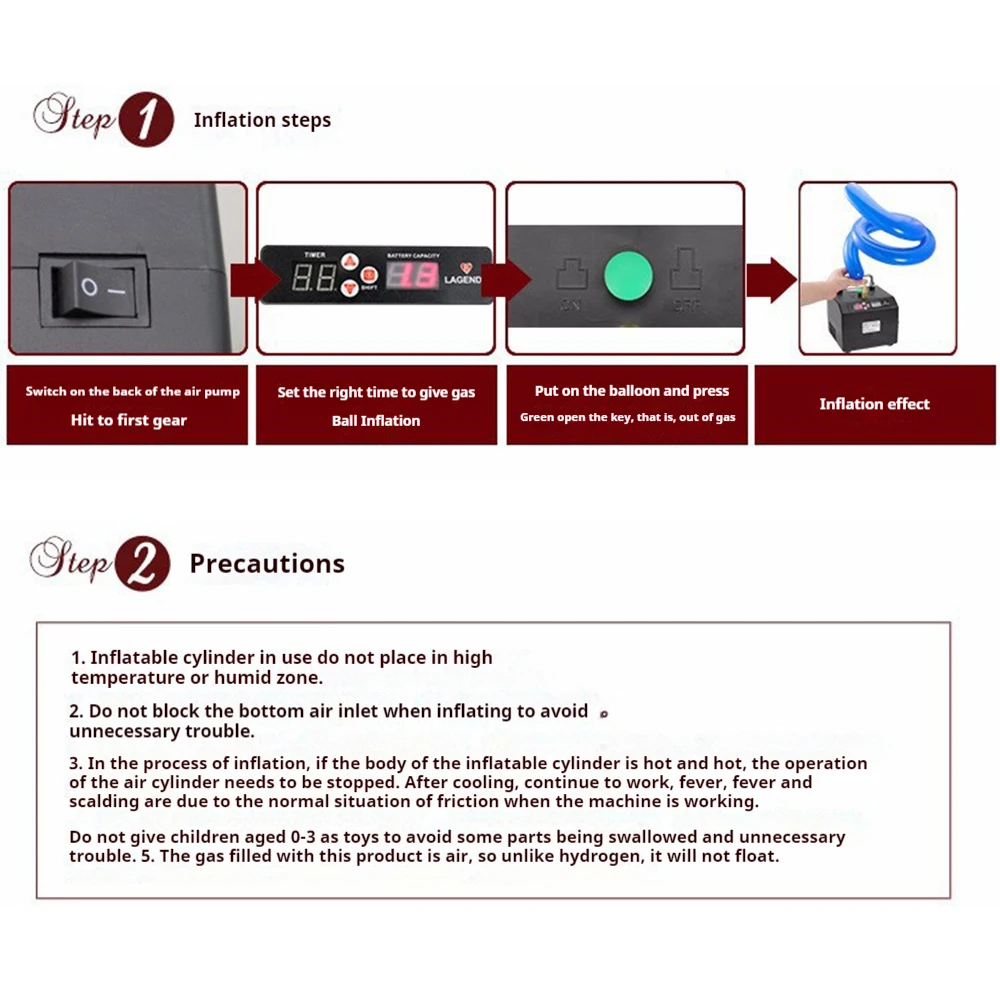 B322 Lagenda 3S 5S Timer and Counter APP Controling Electric Air Balloon Inflato