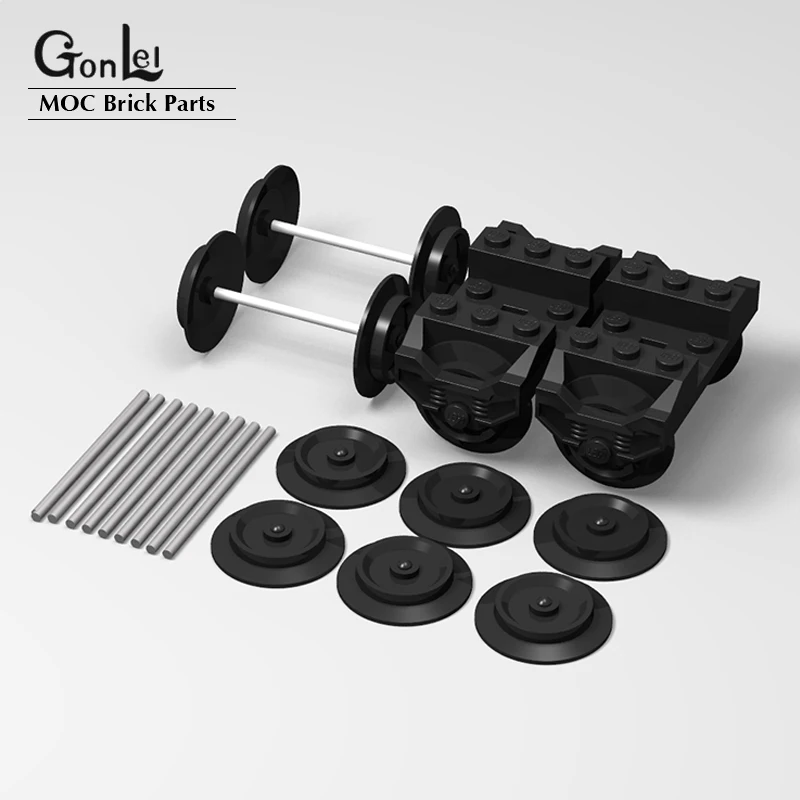 도매 2878 57878 바퀴 홀더 RC 기차 57051 금속 차축 5x100 LDU 2878C01에 적합 조립 바퀴 세트 벽돌 장난감