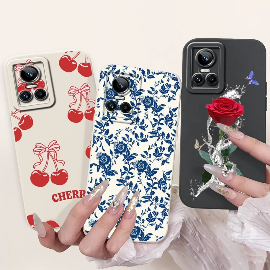 Floral Shockproof Silicone Matte Phone Case – Stylish & Protective TPU Cover