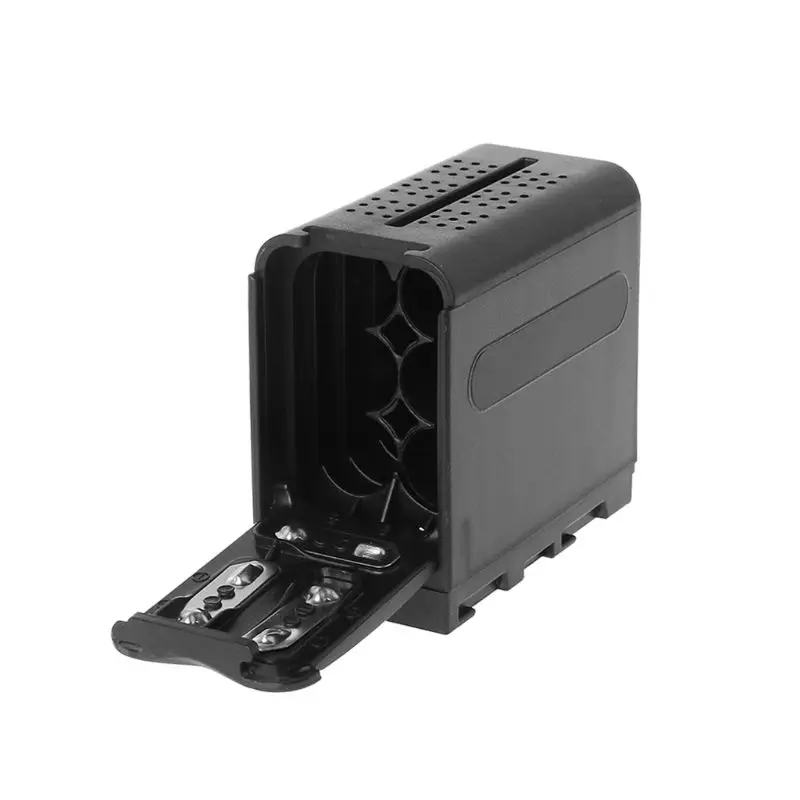 587D LED 비디오 조명 패널 모니터 USB 배터리 공급 BB-6 6개 AA 배터리 케이스 팩