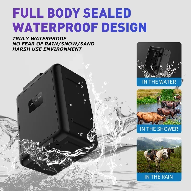 RF-V55 4G LTE GPS Tracker Sheep Cow Cattle Horse GPS Tracking Device Locator 30000mAh Long Standby Time IP67 Waterproof