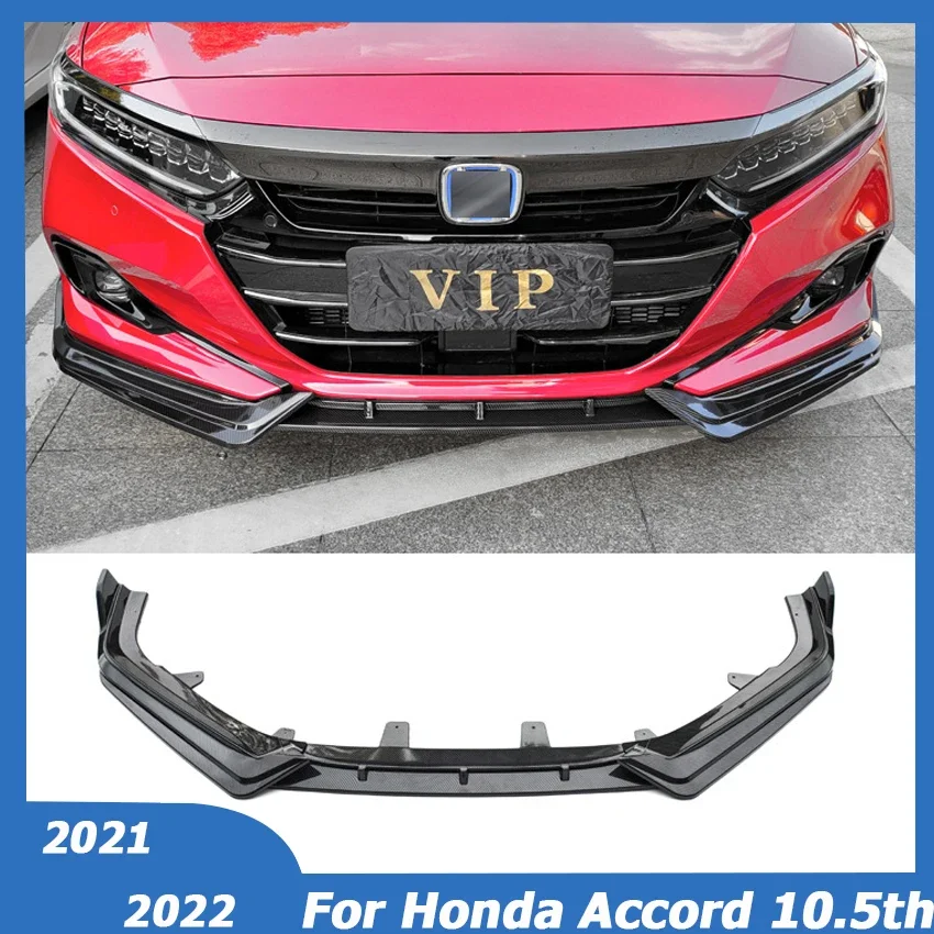 

For Honda Accord 10.5th 2021-2022 Front Bumper Lip Spoiler Splitter Diffuser Protector Deflector Guard Body Kit Car Accessories