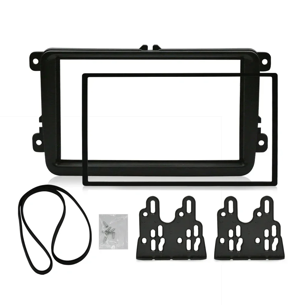 폭스 바겐 스테레오 패널 대시 마운트 설치를위한 2 din Car Radio Fascia Skoda Fabia Octavia Touran Caddy 용 Double Din 프레임
