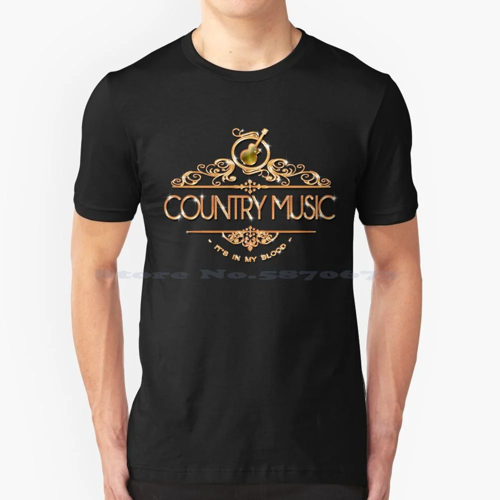 Country Music Lover Unique Elegant Gold Festival T-Shirt T Shirt 100% Cotone Tee Country Music Awards Cma Black Friday Shopping