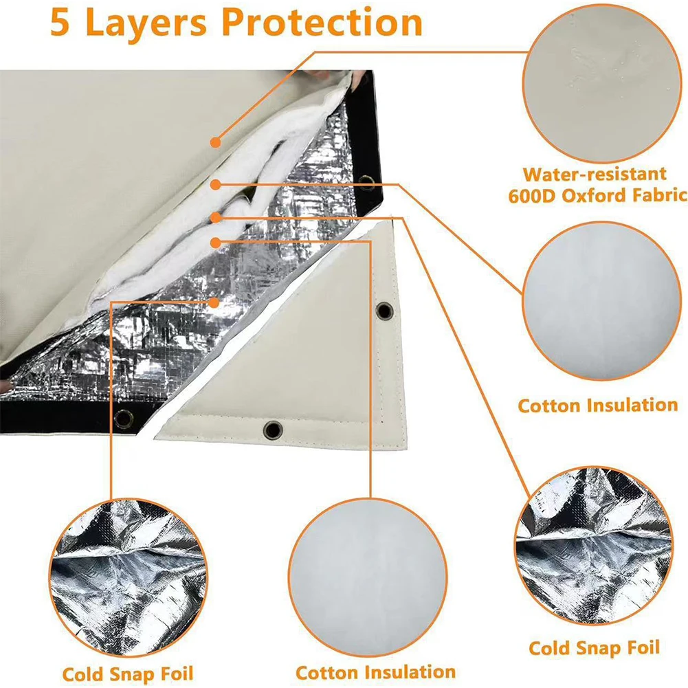 Backflow Preventer Cover Waterproof Insulated Pouch Protective Sprinkler Valve Cover Insulated Pouch for Winter Outdoor
