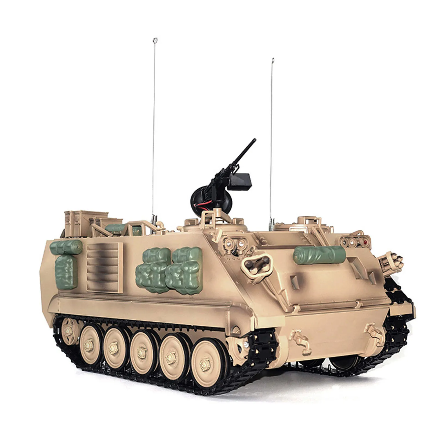 Geschenk 1/16 Tongde RC Militärpanzer M2412-C M113A2 APC mit 360°-Drehung des Geschützturms, Infrarot-LED-Licht, Sound, Funksteuerung, Elektrisches Modell – Detail 3