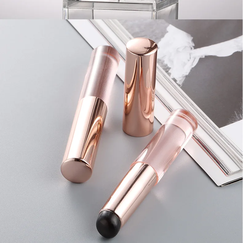 Q 소프트 실리콘 립 브러쉬, 방진 커버 포함, 라운드 헤드 립스틱 어플리케이터, 립 화장품 도구, 다용도 아이섀도우 브러쉬