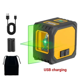 Enhanced Self - Leveling Laser Level with Magnetic Base, 100Ft Range & Adjustable Brightness (YELLOW)