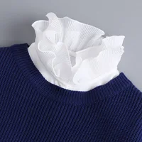 Hollow koronkowa szyfonowa lalka bawełna z imitacją kołnierzyka bluzka sweter odpinany do koszuli kołnierz fałszywy kołnierz klapa kobiety Top obroże Decor 6