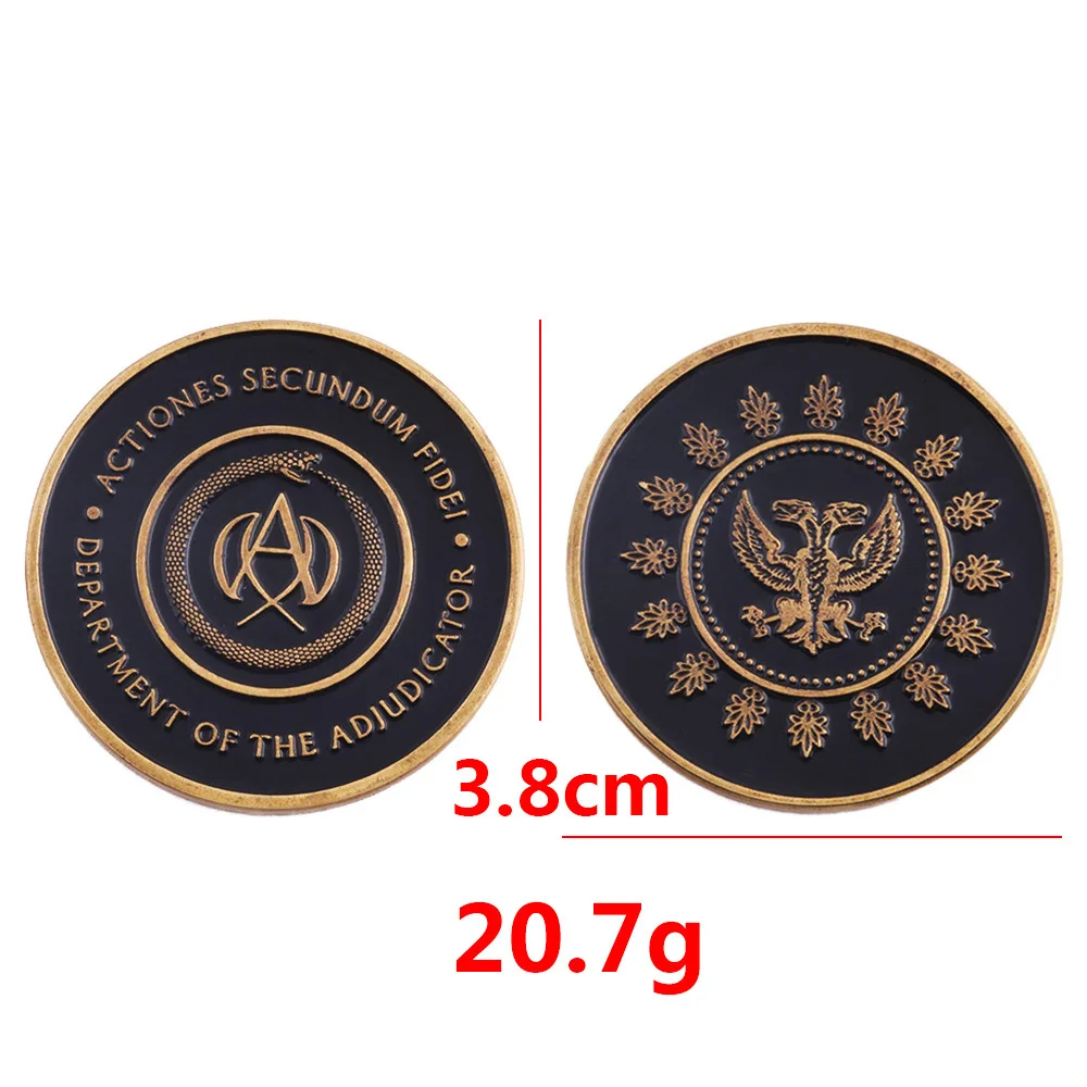 Movie John Wick Gold Coin Cosplay Continental Hotel Card Adjudicator Black Medallion Keanu Reeves Fans Collection Prop Fans Gift