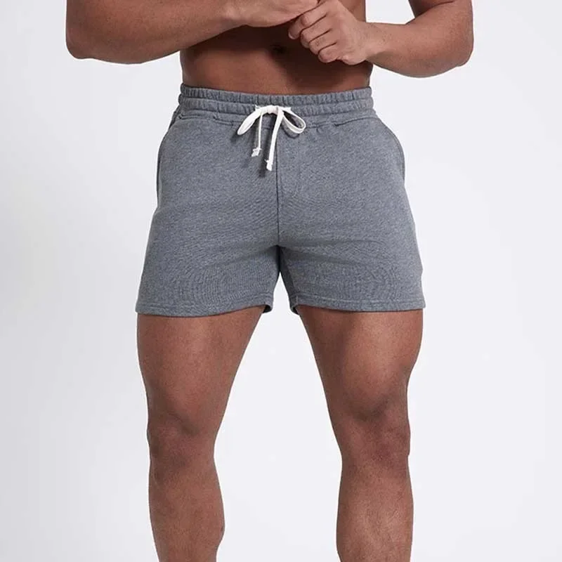 Men's Fitness Trunks Summer Solid Color Grey Running Training American ...