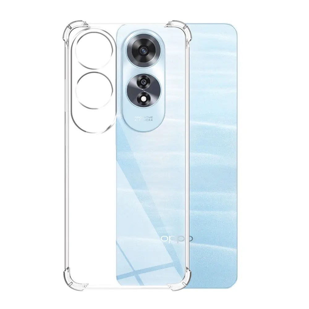 Clear Shockproof Silicone Soft Phone Case for Oppo A60 – Enhanced Protective Cover