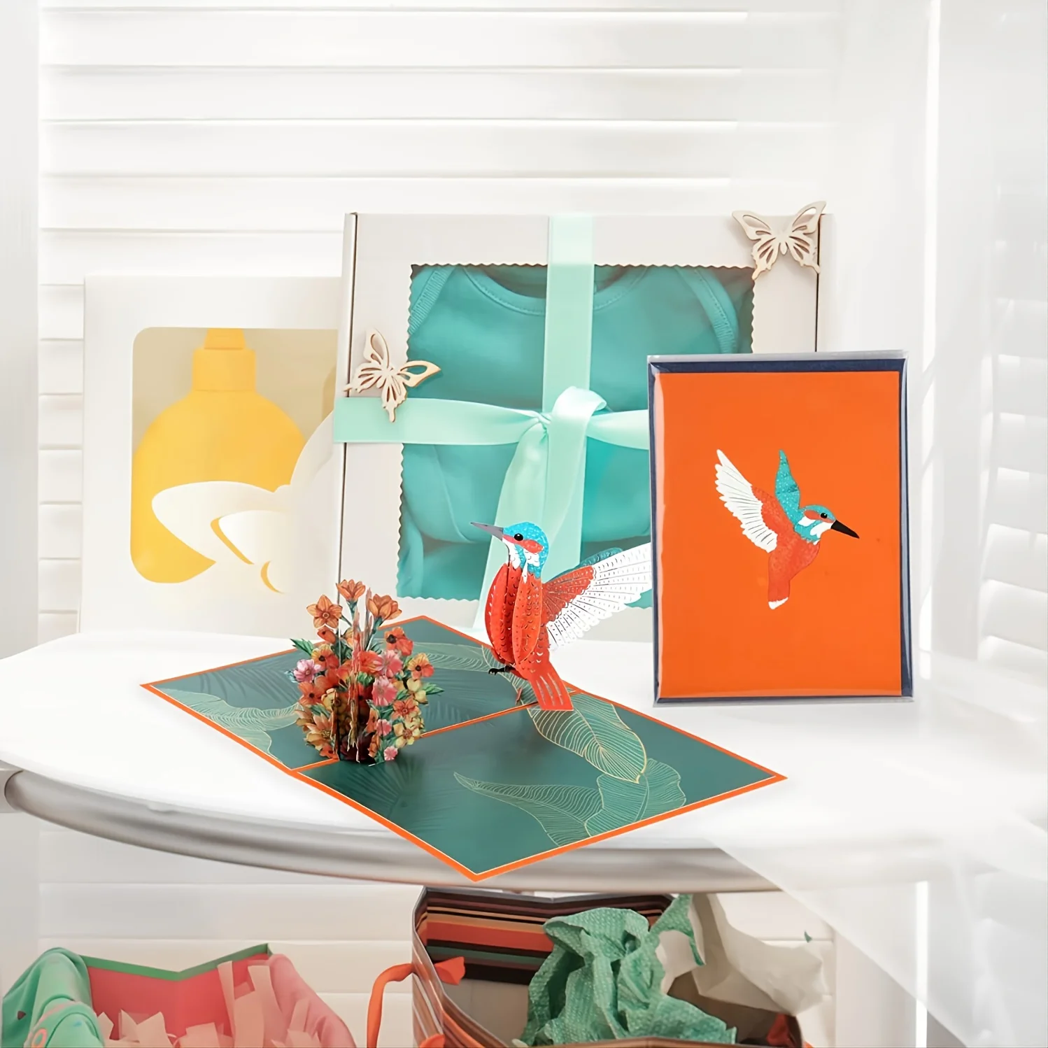 1pc Bird 3D Greeting Pop Up Card Birthday Card Happy Anniversary Mother's Day