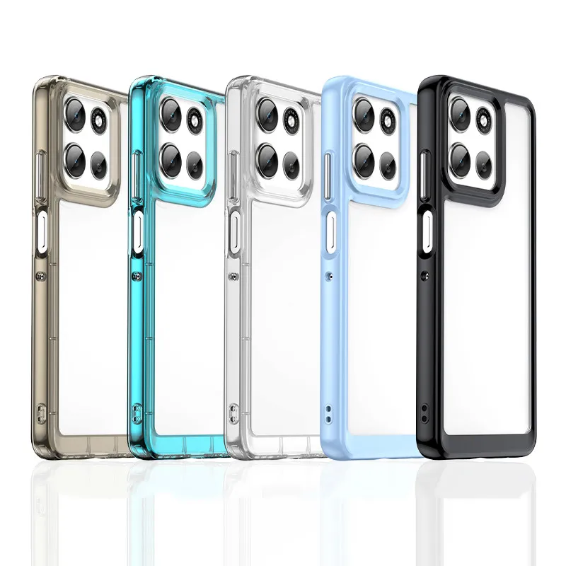 KJYF Coque Pour Motorola Moto G53, Transparente Souple TPU Case Et [2 Pièces] Verre Trempé écran Protecteur, Antichoc Silicone Housse Etui Pour Motorola Moto G53 (6.5") - Ballon Rose