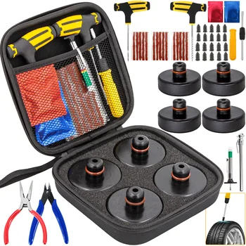 자동차 타이어 수리용 못 나사 키트, 고무 잭 패드, 바닥 리프팅 액슬 스탠드 어댑터, 퍽 도구, 섀시 도구, 테슬라 모델 3 S X Y용, 4 개