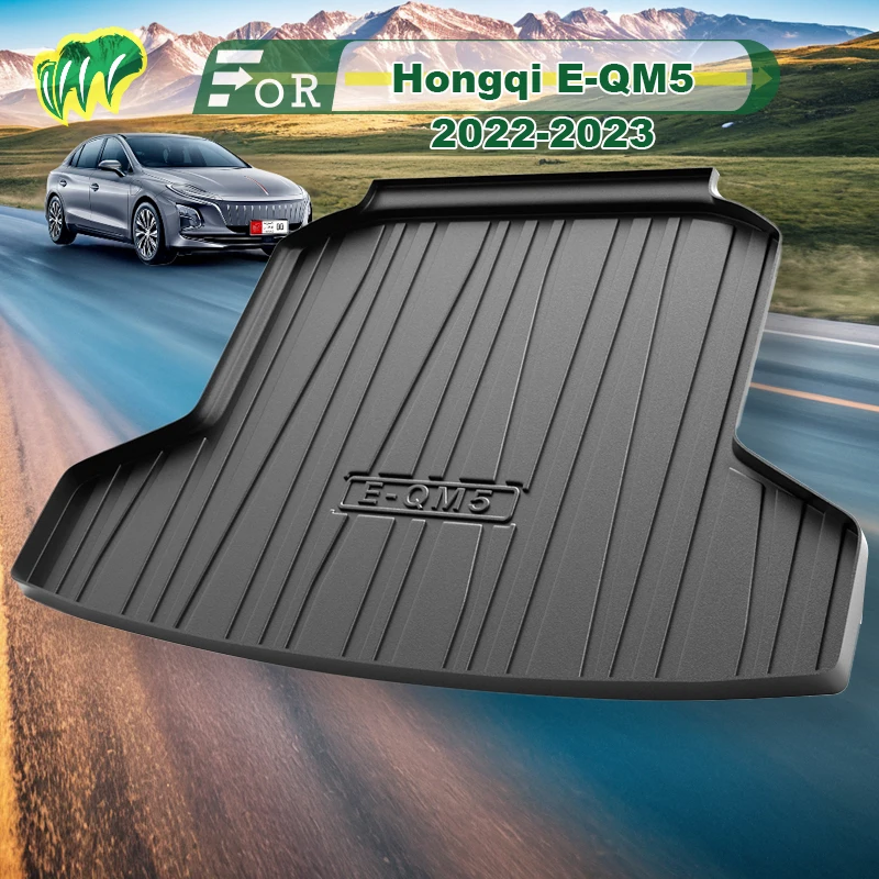 

For Hongqi E-QM5 2022-2023 TPE Custom Fit Car Trunk Mat All Season Black Cargo Mat 3D Shaped Laser Measured Trunk Liners