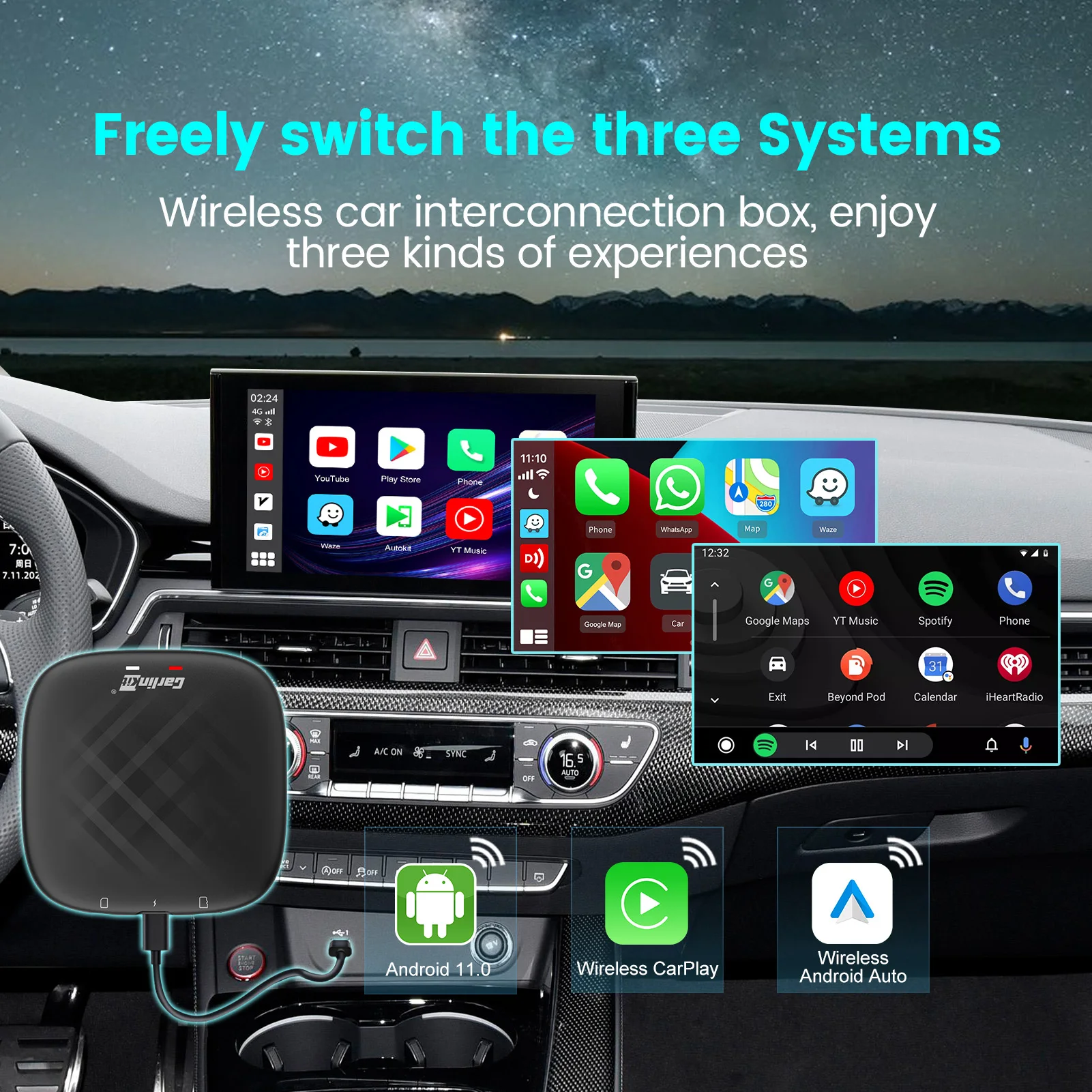 CarlinKit Android Ai Box Wireless Apple Carplay, 44 OFF