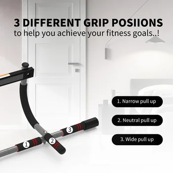 leikefitness Pull-Up Bar For Door Frame Adjustable Portable Upper Body Fitness Workout For Home Gyms 4