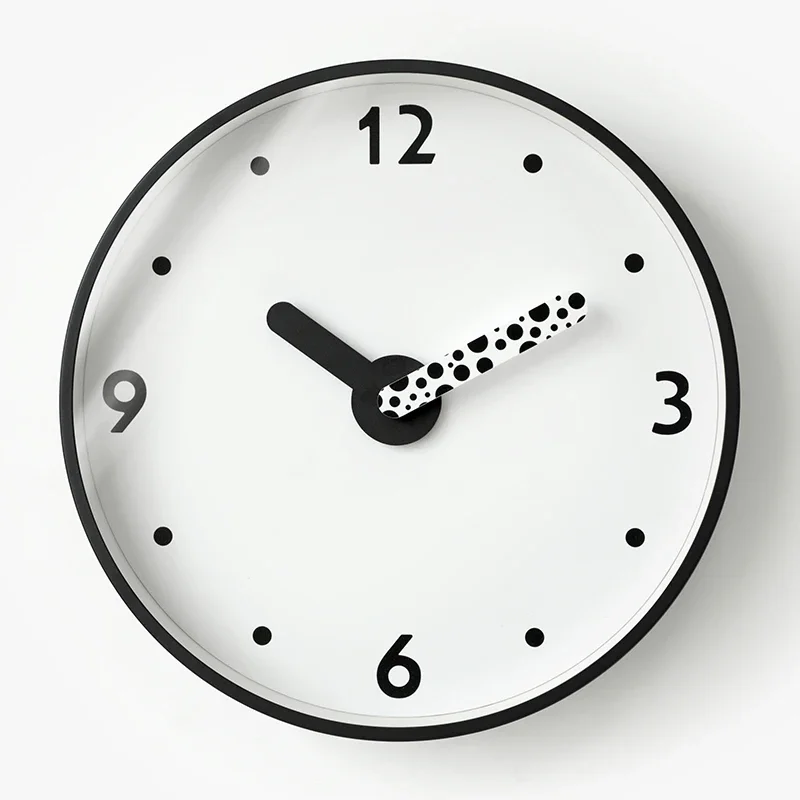 Round Metal Wall Clock Silent Cute Wall clock WHITE  