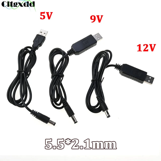 Cltgxdd USB zu DC 5.5*2,1 Power Kabel USB 5V 9V 12V Ladekabel