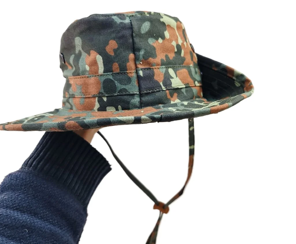 Tactical German Army Flecktarn Camo Boonie Cap Military Hat