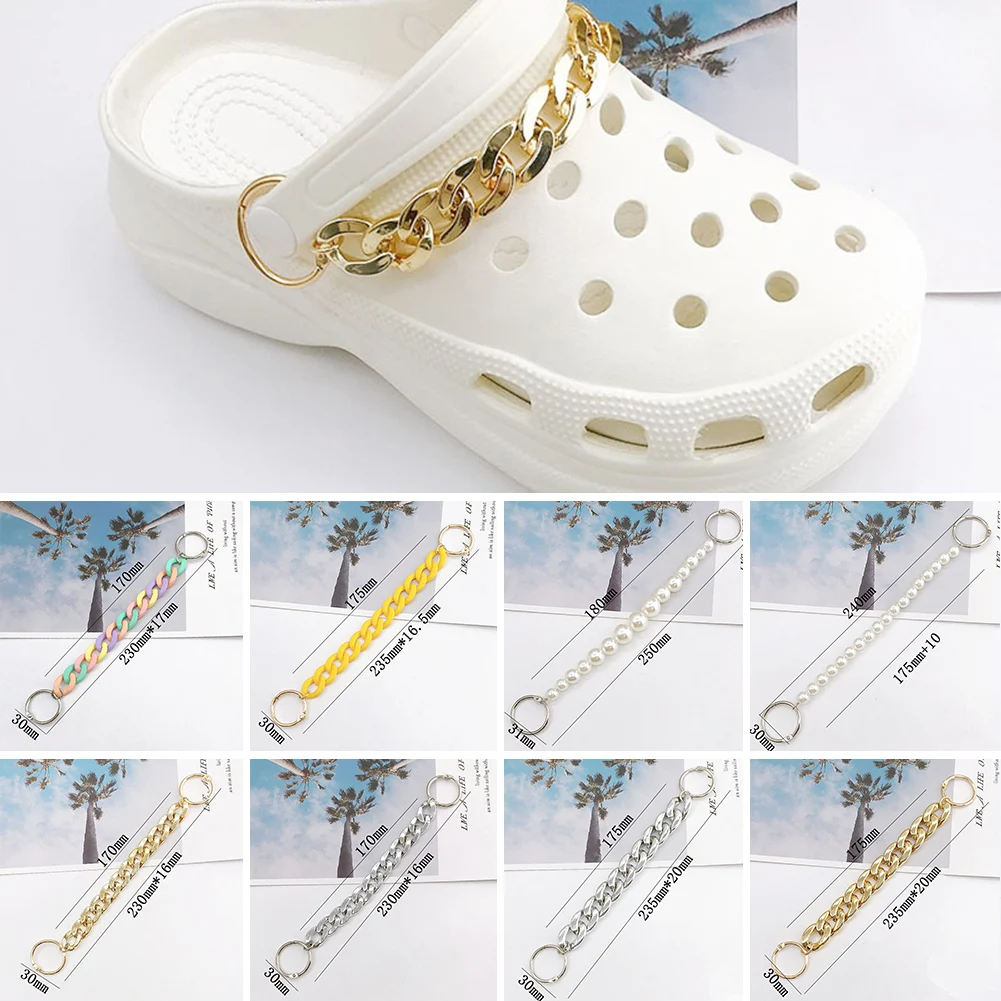 

1PCS New Fashion Croc Charms Shoe Chain Accessories DIY Detachable Shoe Buckle Gifts Free Shipping Available Wholesale