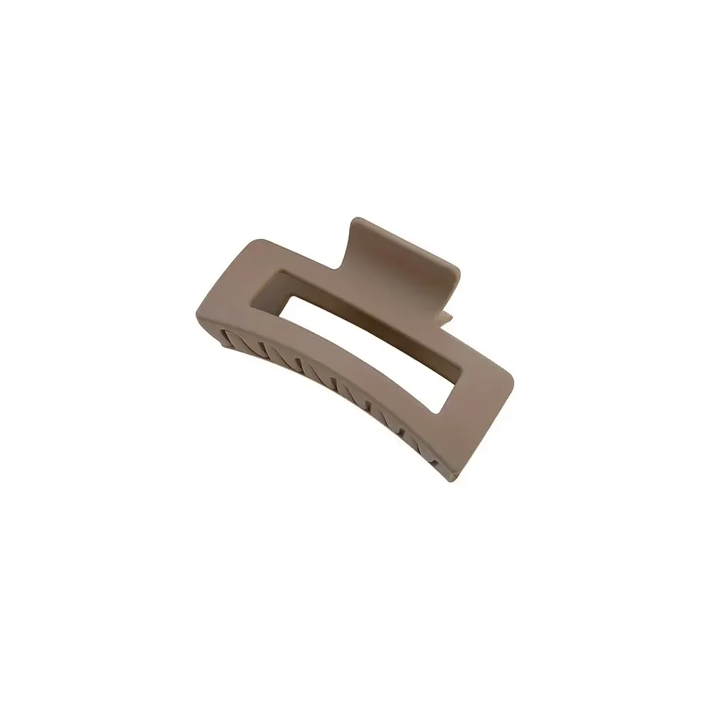 Plastic Hair Accessories 1Pc Ladies Retro Temperament Simple Fashion Frosted Geometric Rectangular Cutout Updo Shark Hair Grab