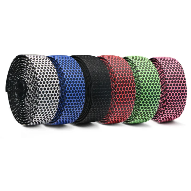 Anti-slip Bike Handlebar Tape PU Shock Absorption MTB Road Bicycle Anti-Vibration Wrap Cycling Handle Belt Bike Accessories 2PCS bike handlebar tape bicycle accessories