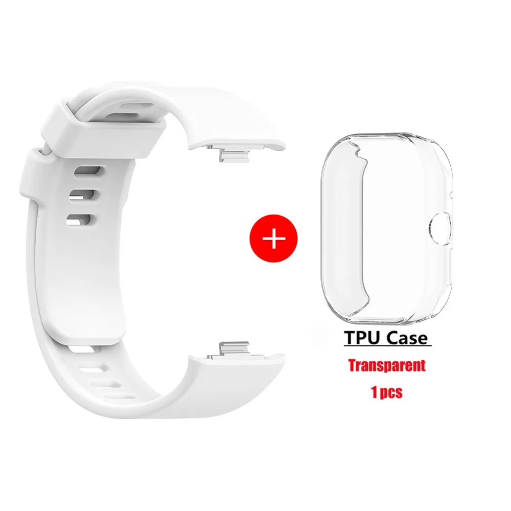 Silicone Strap and Protective Case for Smartwatch with Screen Protector
