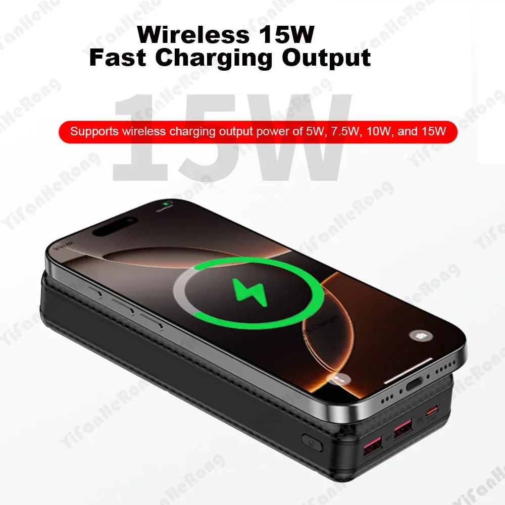 DIY 듀얼 USB 타입 C 박스 18650 배터리 전원 케이스 8x18650 배터리 충전용 디지털 디스플레이 외부 케이스 QC3.0 PD22.5W 무선