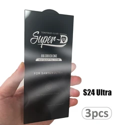 3 - Pack Super - D Curved Tempered Glass 9H Screen Protector Set - Full Coverage Protective Glass Film (3pcs S24 Ultra)