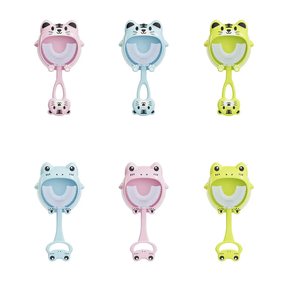 Children U-shaped Baby Toothbrush 360 Degree Children's Teeth Oral Care Cleaning Brush Soft Silicone Toothbrush Baby Items 2-12Y