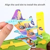 Continuous Aircraft Launch Gun Flying Foam Aircraft Catapult Gun Children Gliding Aircraft Boy Outdoor Toys 3