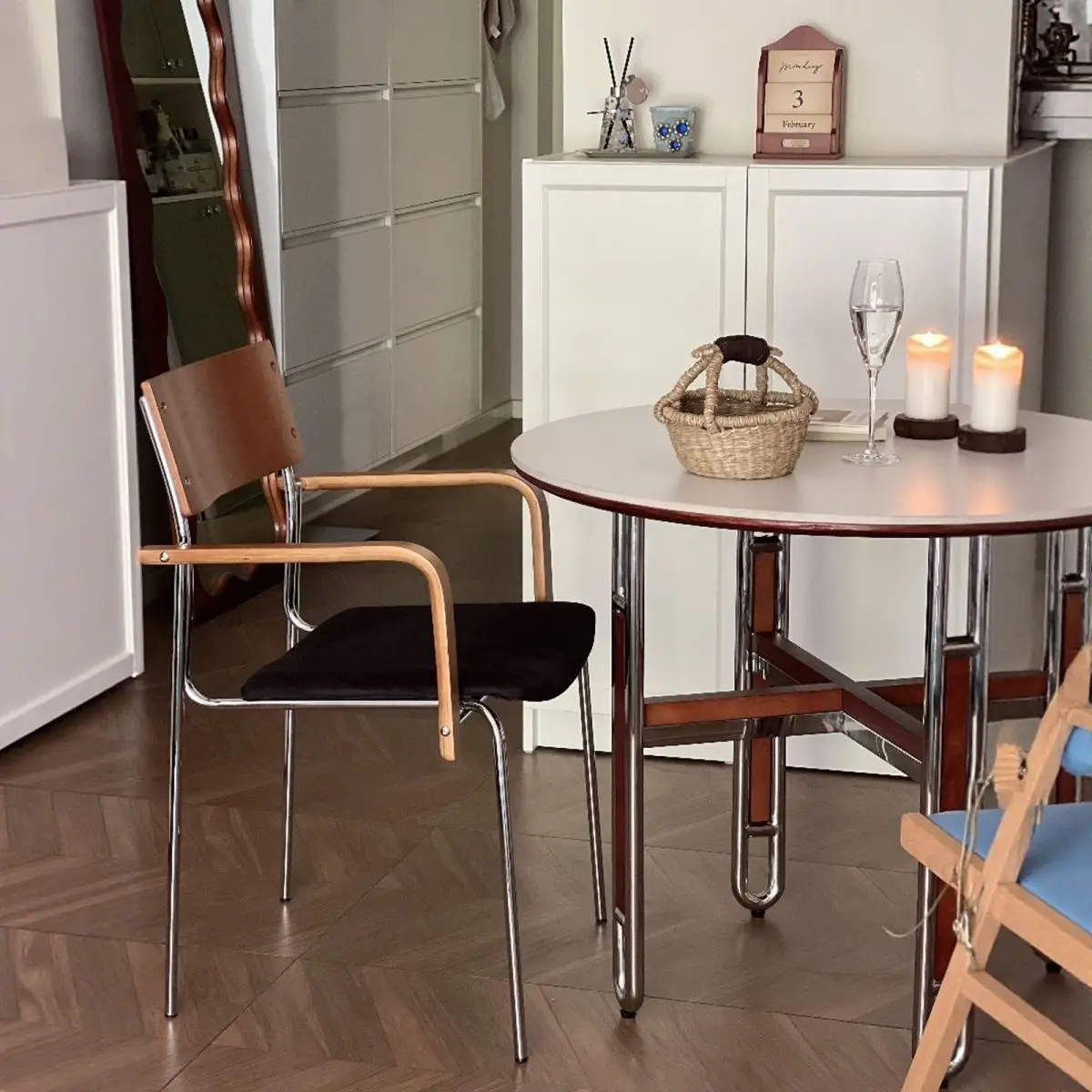 Classic Backrest Dining Chair Foldable Lazy Leisure Style Chair Home Living Room Bedroom Furniture