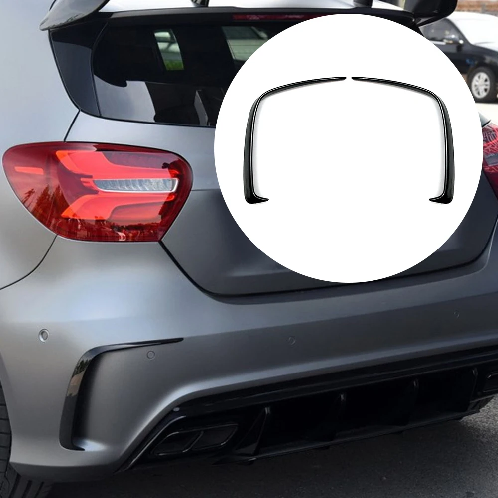 Paraurti Posteriore Air Vent A45 Sport Canard Splitter Spoiler Flap Cover Nero Per Mercedes Benz Classe A W176 2013-2018 Accessori Auto