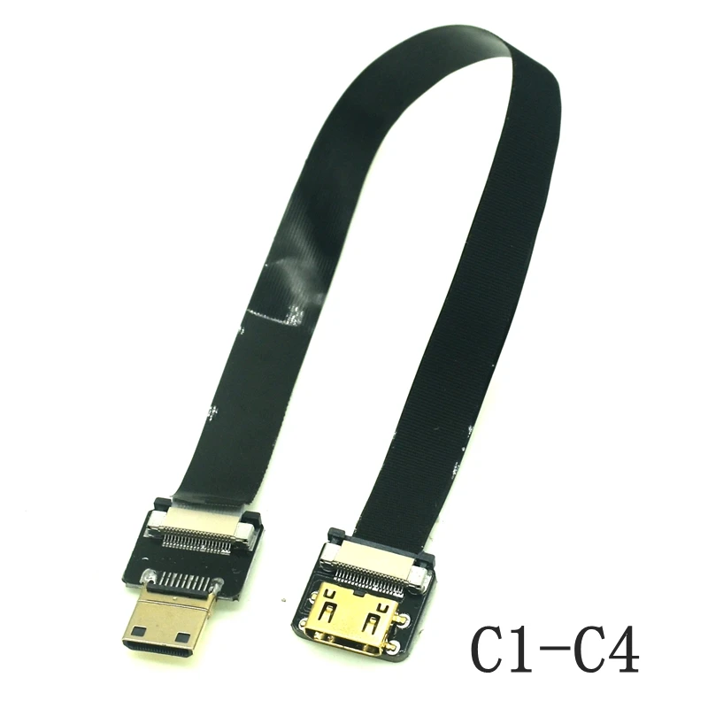 C1 FPV 10cm 20cm 30cm 50cm FPC Ribbon Flat HD Cable 4k/60Hz For Mini Micro HDMI-compatible FPV TV Multicopter Aerial Photography