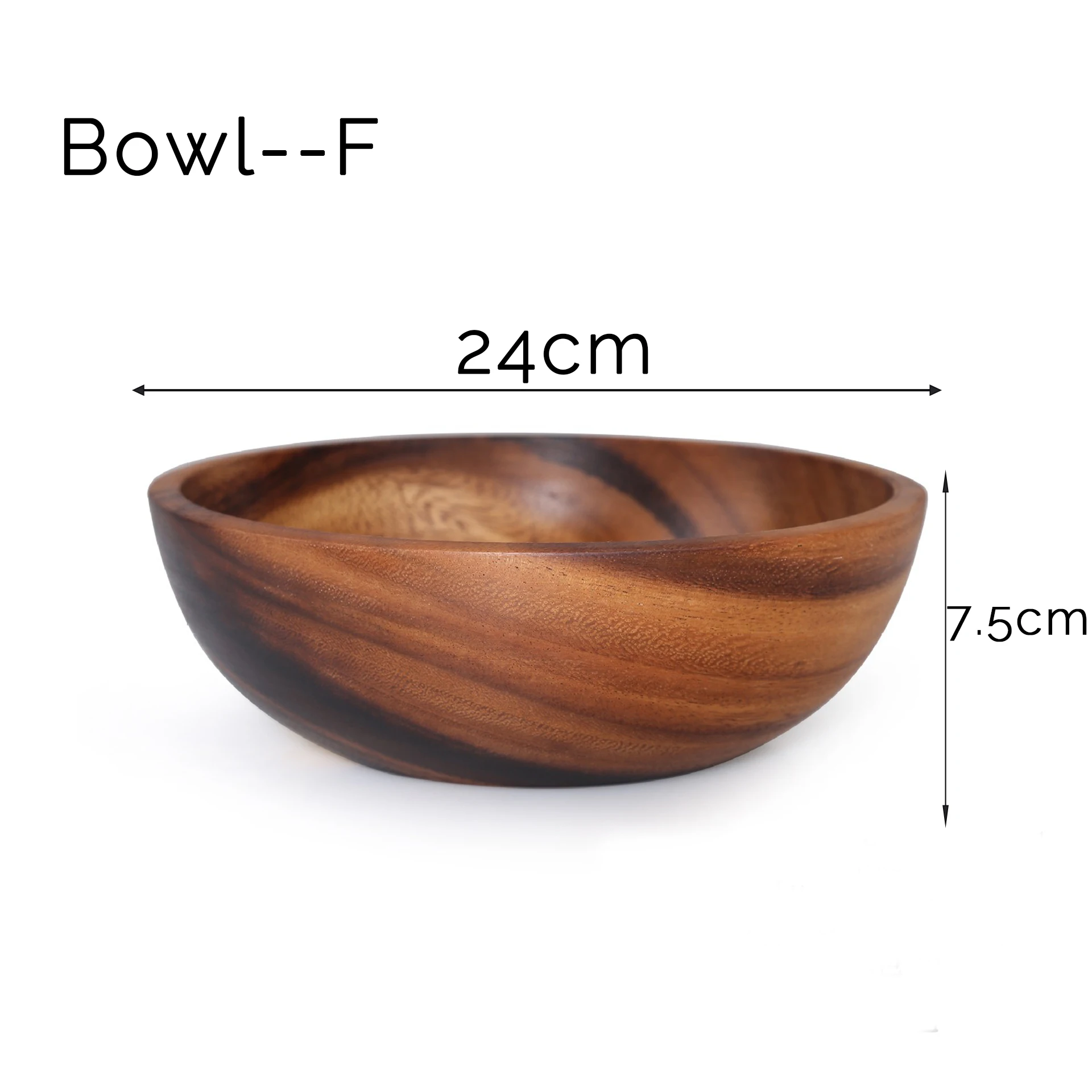 وعاء سلطة الفاكهة الخشبي، وعاء الأرز على الطراز ال...