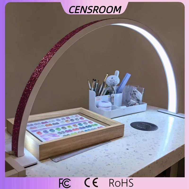 半月形のアーチ型LEDネイルランプ,オープンダイヤモンド,高輝度