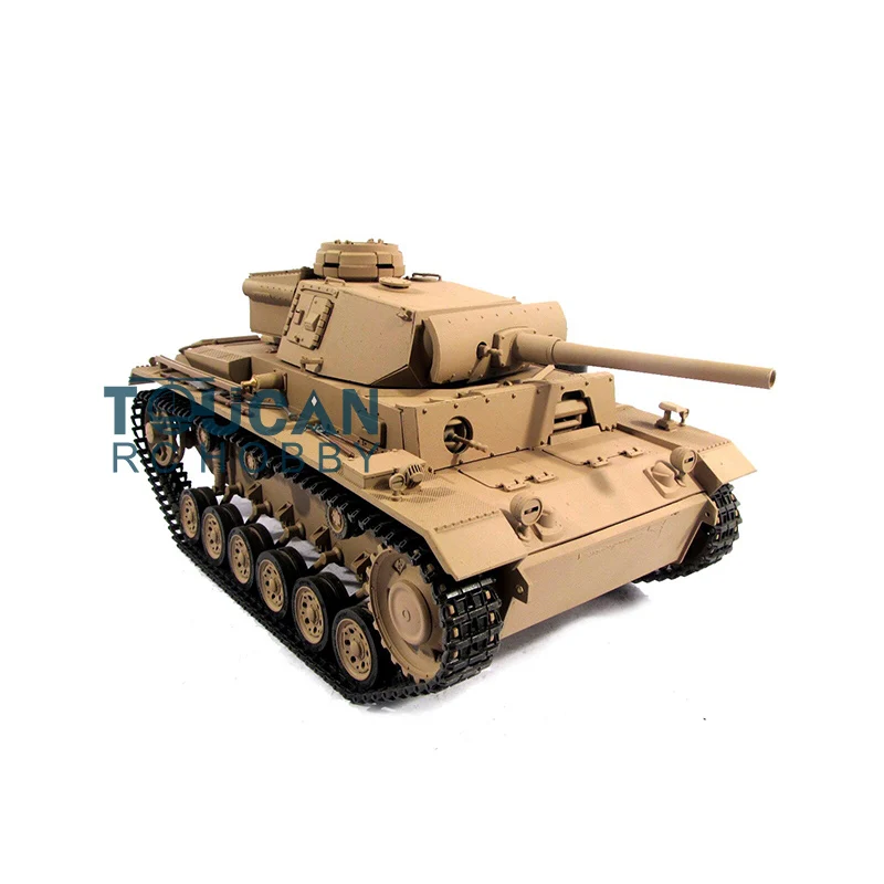 

Metal Mato 1/16 Panzer III RC Tank KIT Infrared Barrel Recoil Yellow 1223 Remote Control Car TH00660-SMT4